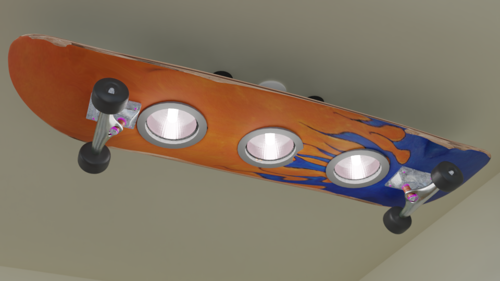 Skateboard ceiling light preview image